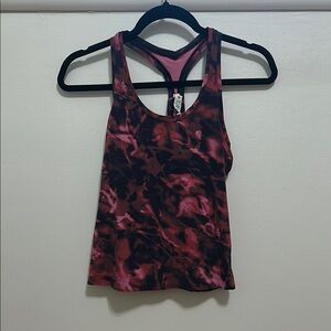 Pink and Black Patterned Tank Top